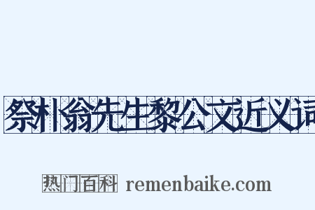 祭朴翁先生黎公文近义词是什么意思的图片